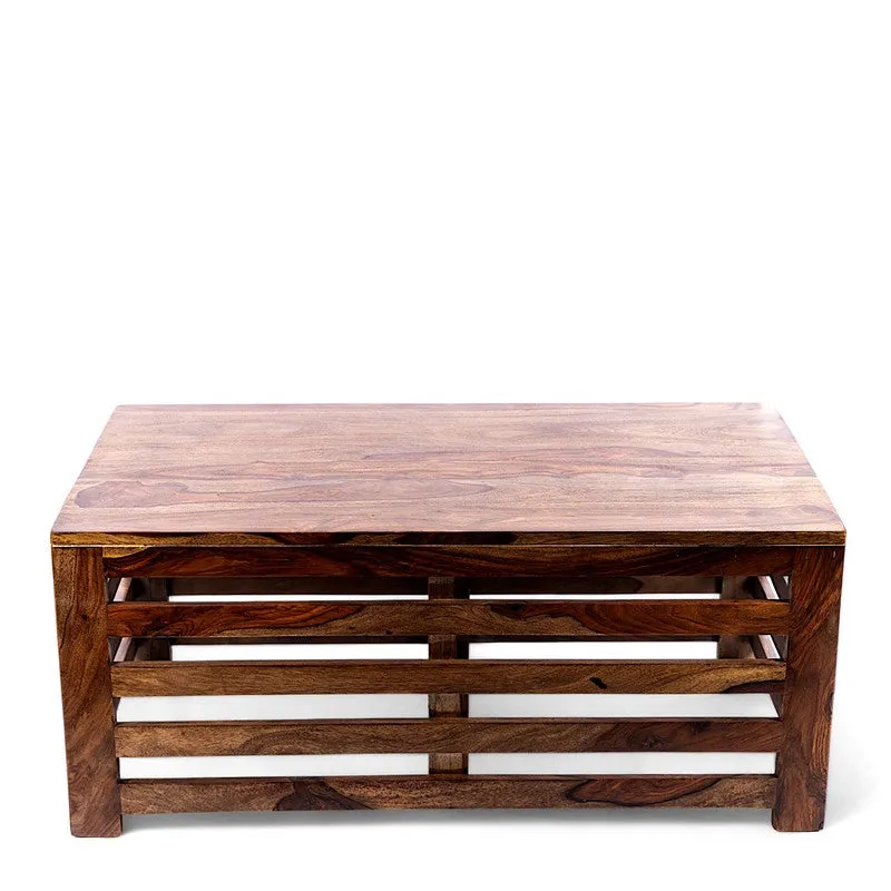 Cenrox Sheesham Wooden Center Table - Brown media 6
