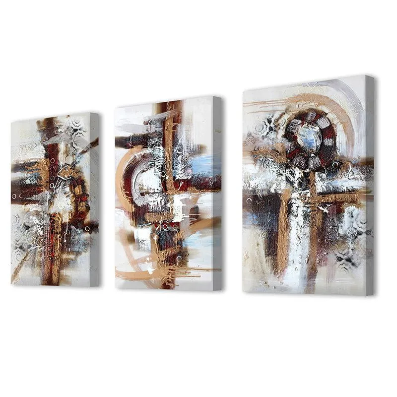 Blaiso Abstract Canvas Wall Painting - Set Of Three media 4