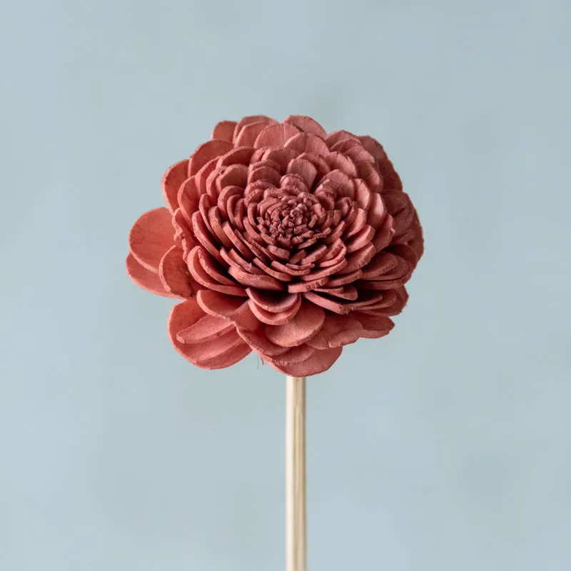 Estar Sola Wood Rose Flower Stick (Rustic Pink) - Set Of Ten media 4