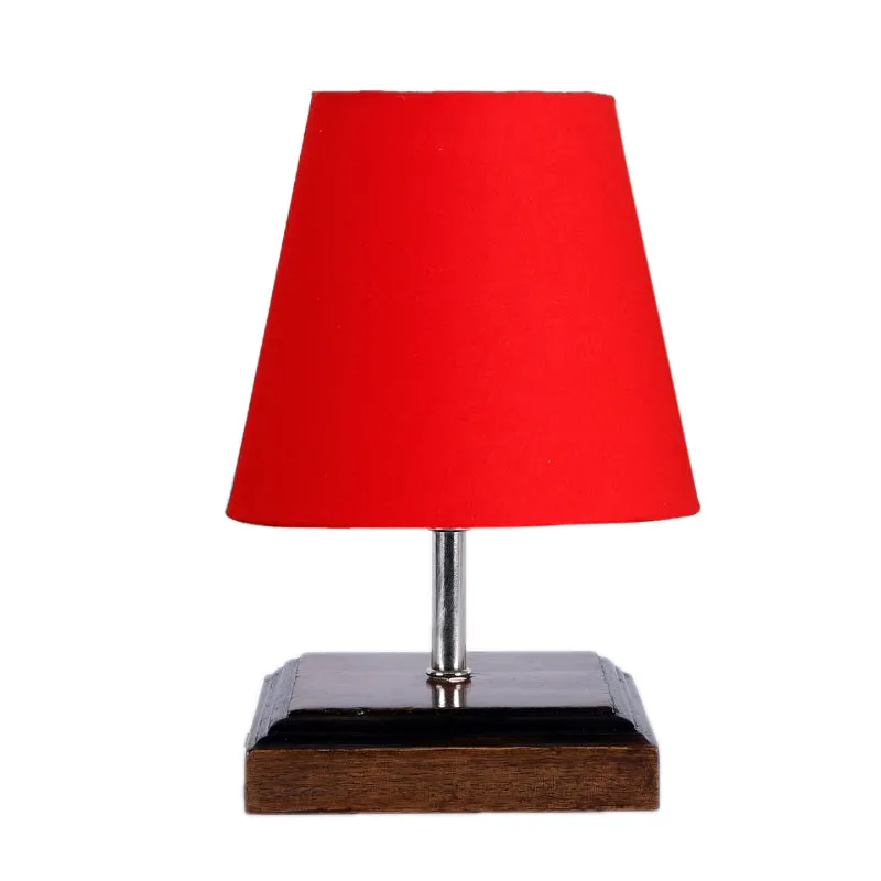 Niksha Fabric Table Lamp - Red,Brown media 4