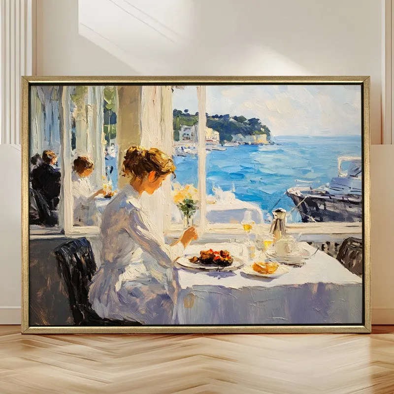 Ocean Breakfast Canvas Wall Painting With Frame media 4