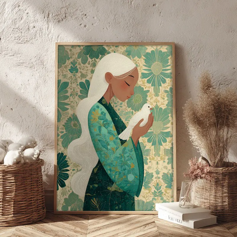 Meadowelle Canvas Wall Painting - Brown Frame media 3