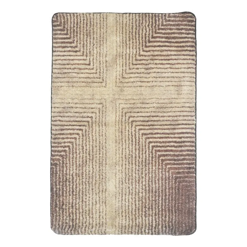 Quyren Abstract Micro Fiber Area Rug - Brown media 1