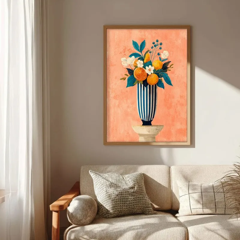 Aurelia Canvas Wall Painting With Brown Frame media 7