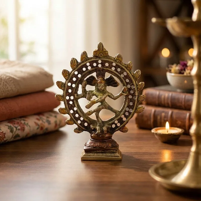 Cosmic Nataraja Divine Brass Idol media 1