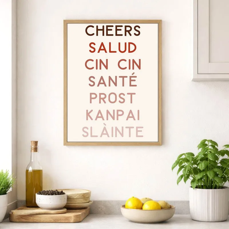 Caf Calligraphy Archival Canvas Wall Art - Brown media 4