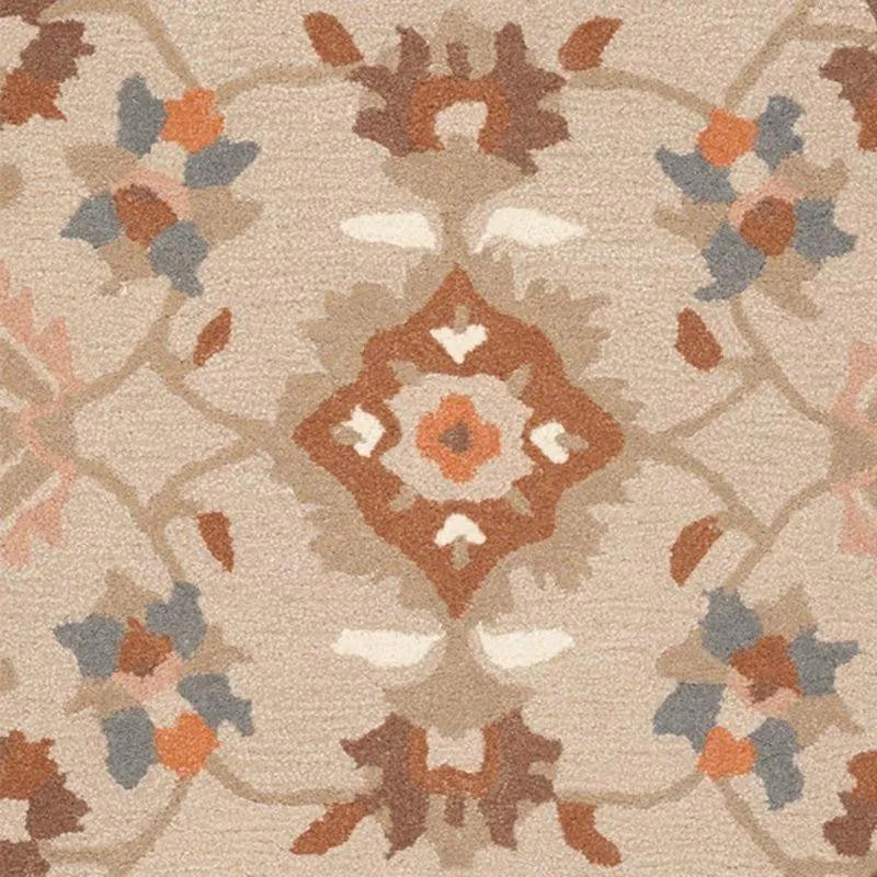 Shenlong Hand Tufted Ethnic Wool & Nylon Carpet - Beige media 6