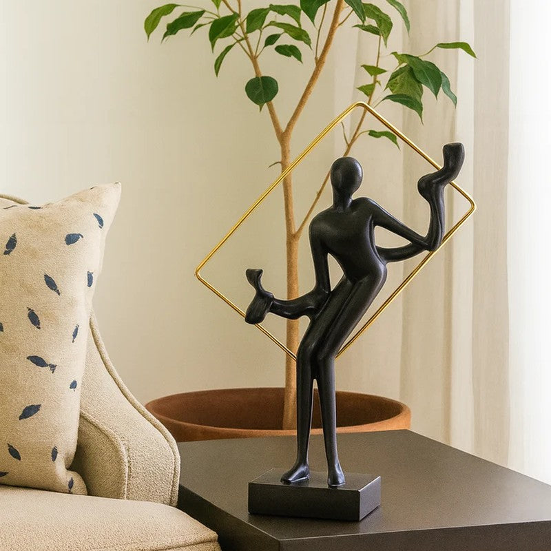 Elegant Resin Lady Showpiece - Black media 5