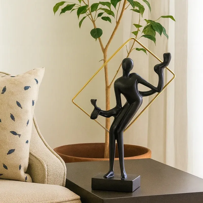 Elegant Resin Lady Showpiece - Black media 5