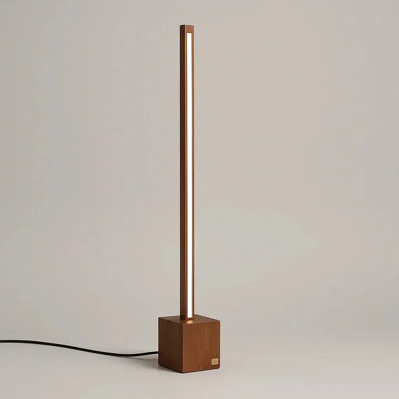 Slim Rose Wood LED Wooden Floor Lamp media 3