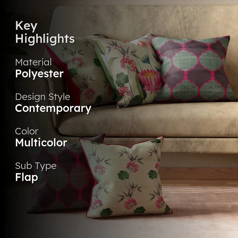 India CircusPadma Pond Cushion Cover - Set Of Five media 2