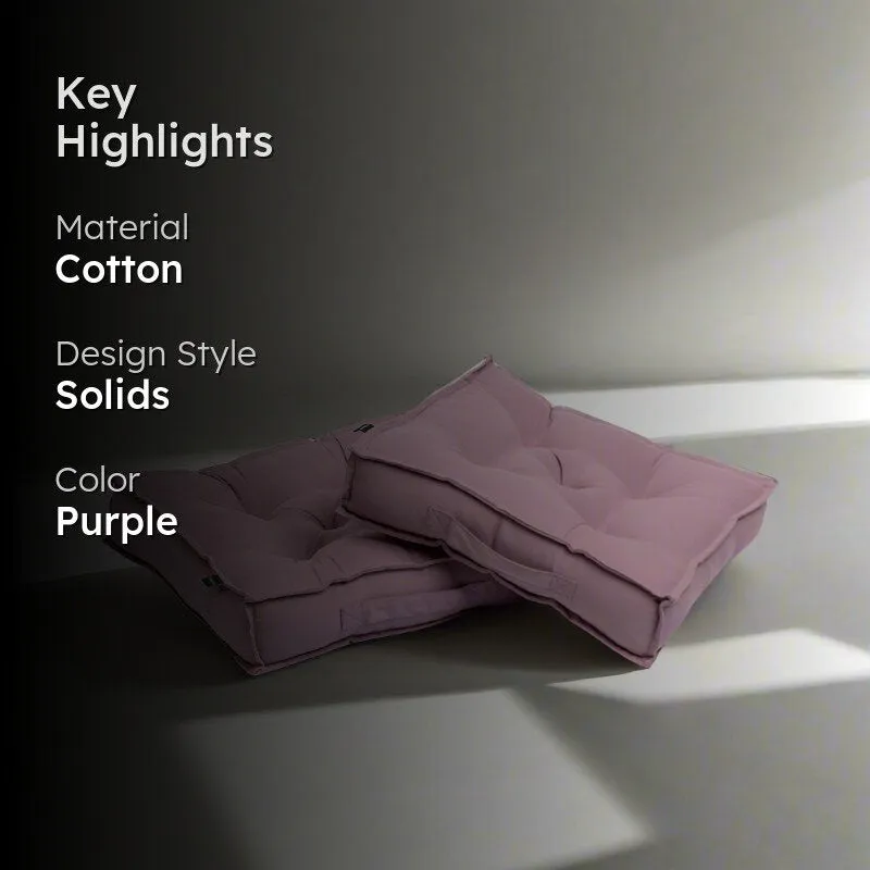 Tara Floor Cushion (Lilac Purple) - Set Of Two media 2