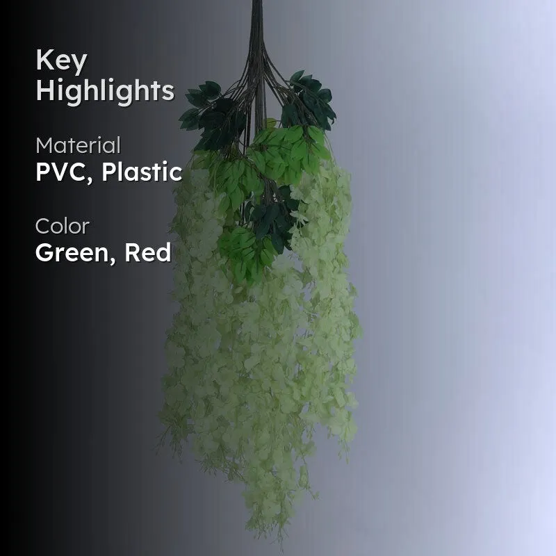Faux Lush Wisteria Plant - Green - 3.3 Feet media 2