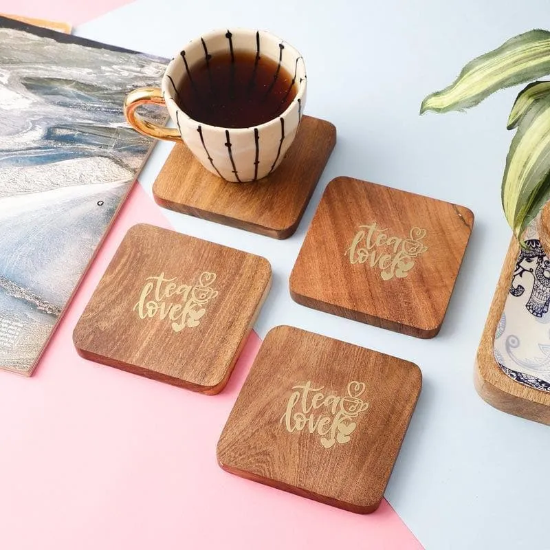 Love For Tea Coaster - Set Of Four media 1