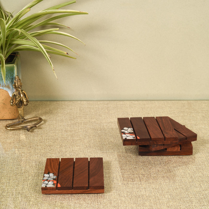 Jasmina Wooden Coaster - Set Of Four media 3