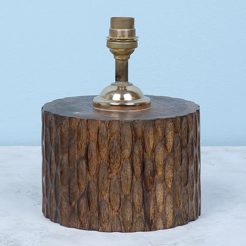 Tatami Trunk Printed Mango Wood Table Lamp - Black,White,Brown media 5