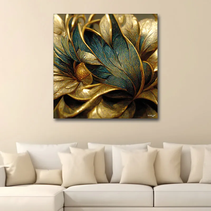 Auric Botanic I Wall Painting media 1