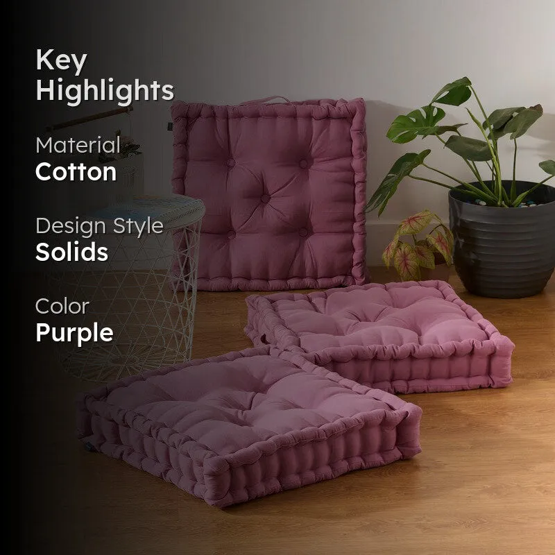 Marlon Floor Cushion (Lilac Purple) - Set Of Three media 2