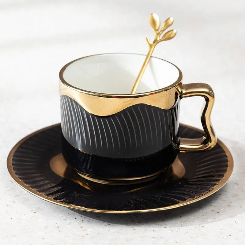Hairi Cup & Saucer (Black) -Set of Six media 3