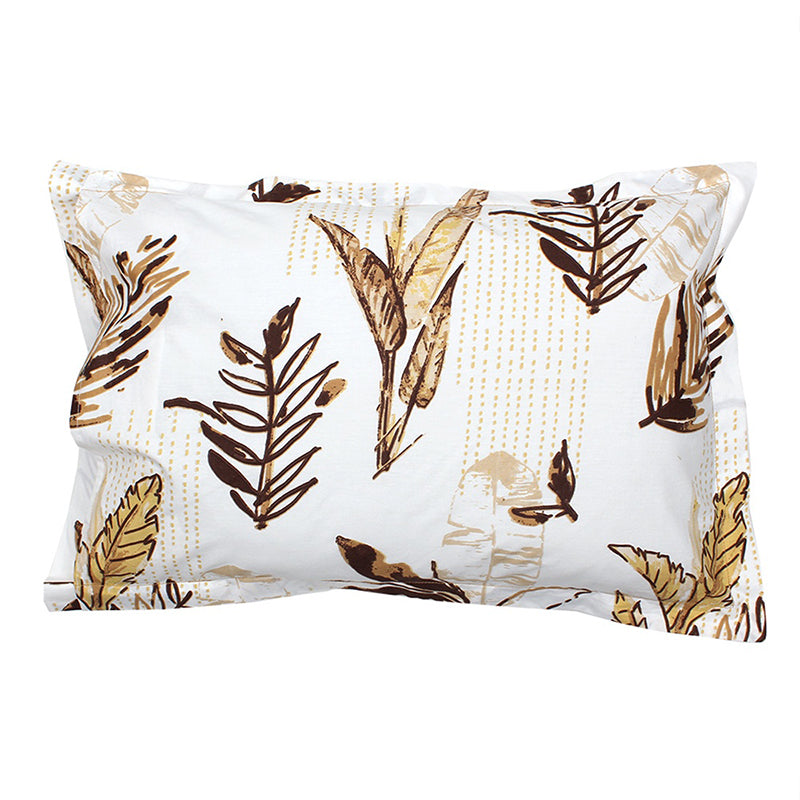 Autumn Florals Cotton Bedsheet (Brown) - 180 TC media 6