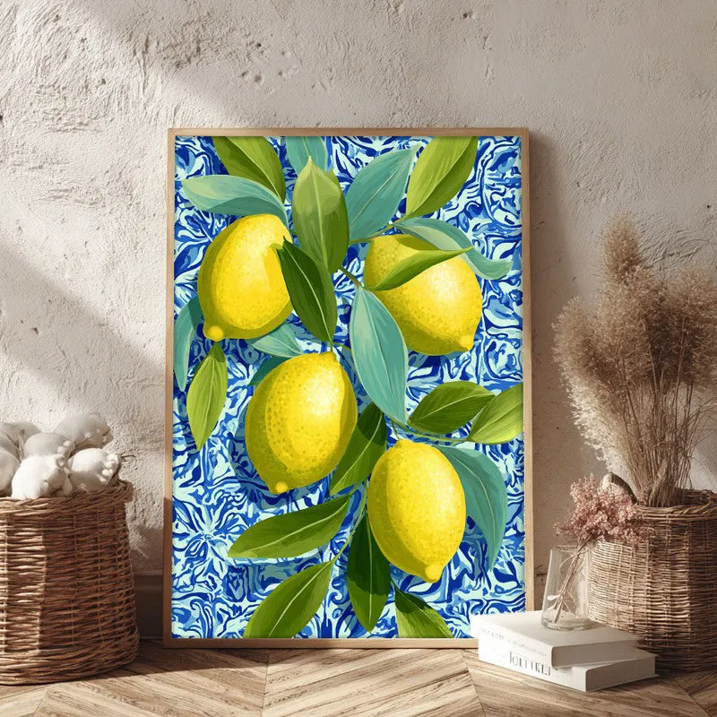 Citrina Canvas Wall Painting - Brown Frame media 3