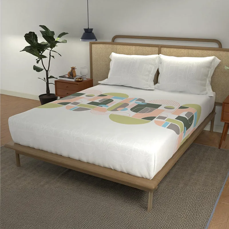 Urban Space Sphera Cotton Bedsheet (Multicolor) - 144 TC media 1
