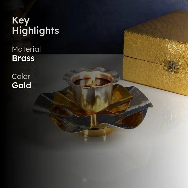 Brass Phool Diya media 2