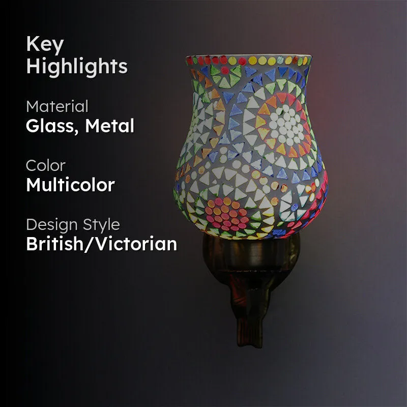 Mandala Love Gleam Mosaic Glass Wall Lamp media 2
