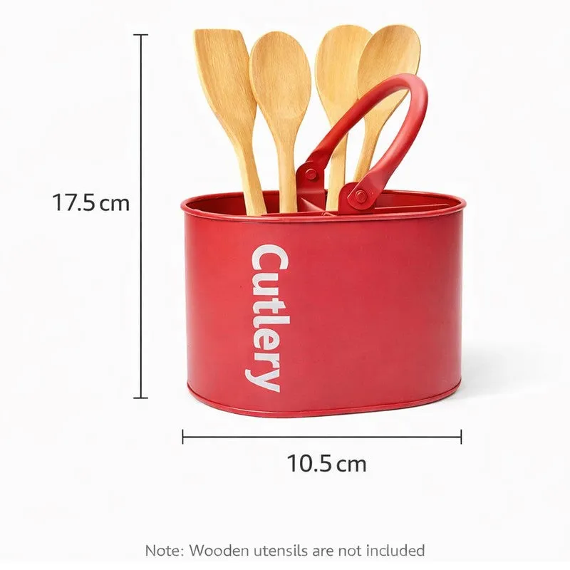 HomePlus Sturdy Cutlery Stand - Red media 6