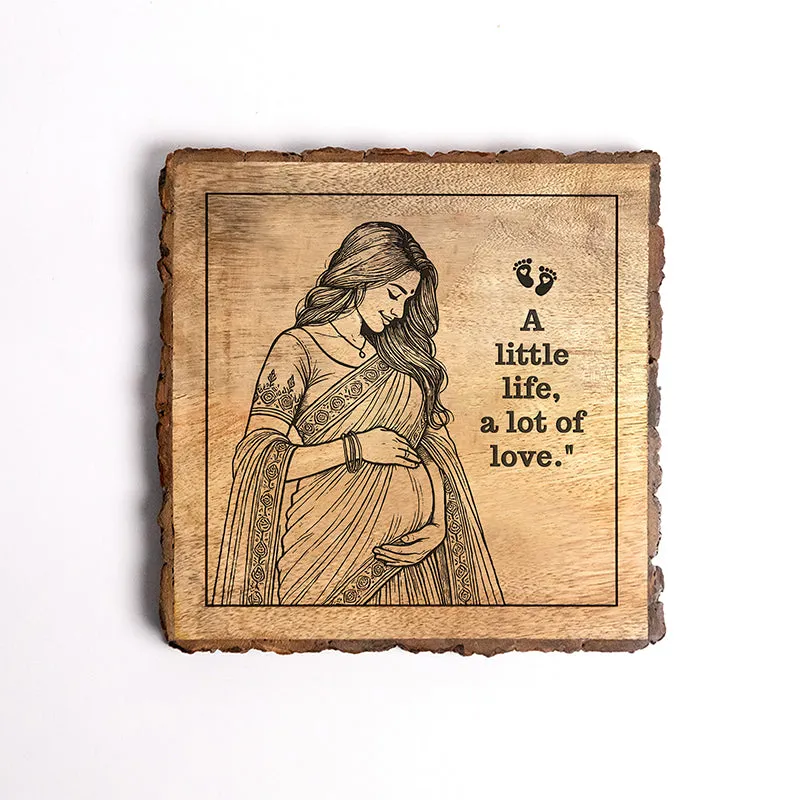 A Little Life, A Lot Of Love Wood Showpiece - Square media 5