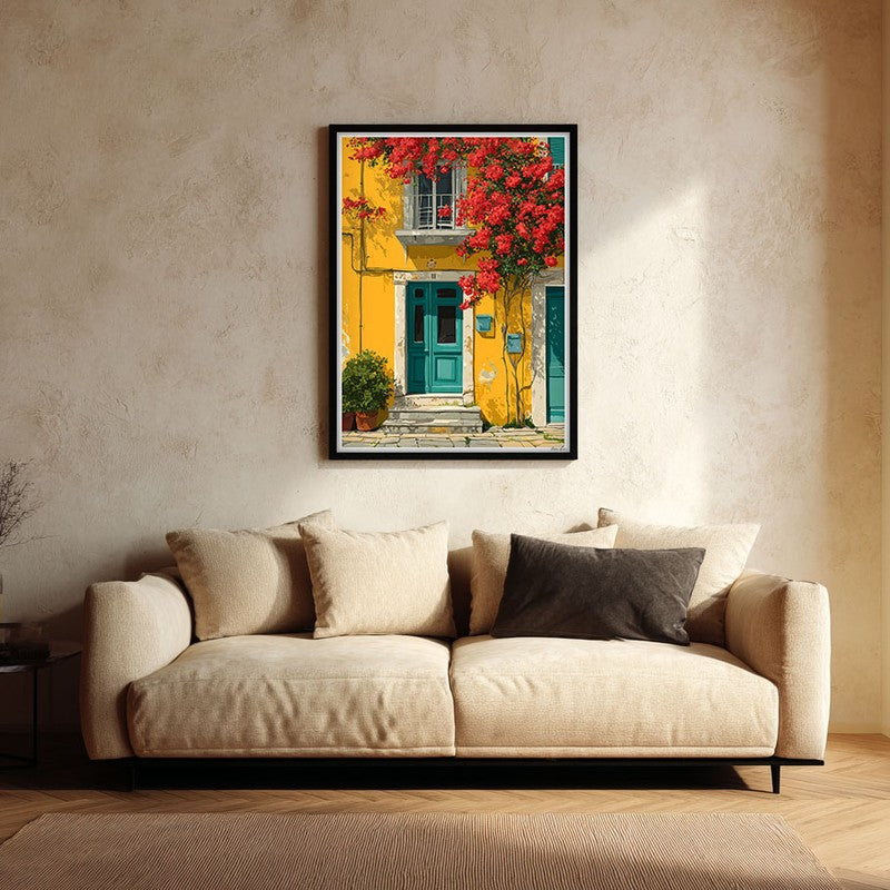 Viretta Canvas Wall Painting With Black Frame