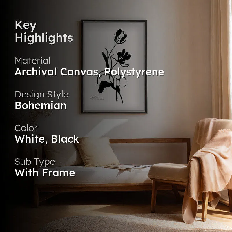 Wildbloom Canvas Wall Painting With Black Frame media 2