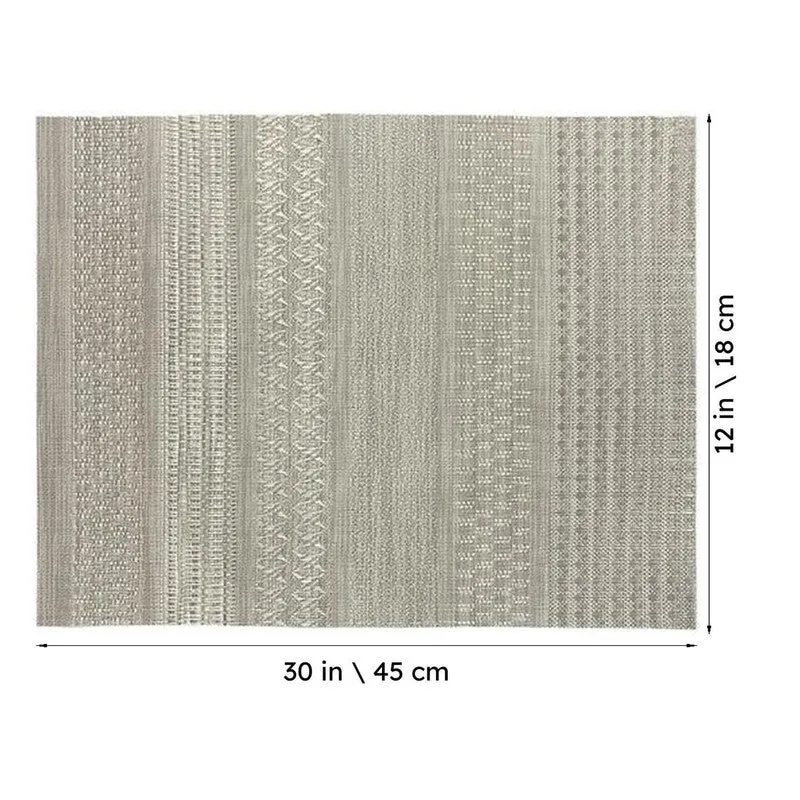 Silver Rectangle PVC Table Mats - Set Of Four media 6