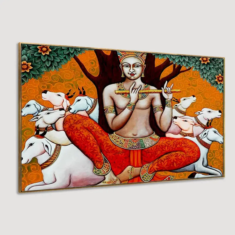Parm Yogi Krishna Canvas Wall Painting media 5