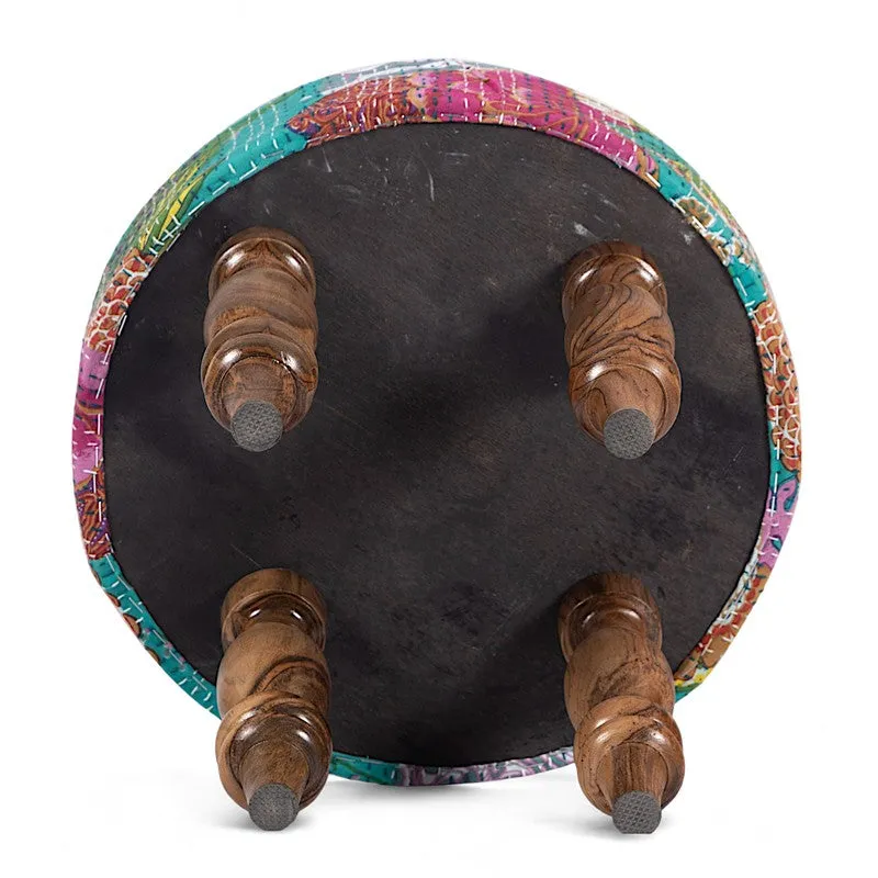 Qirox Sheesham Wooden Stools (Multicolor) - Set Of Two media 7