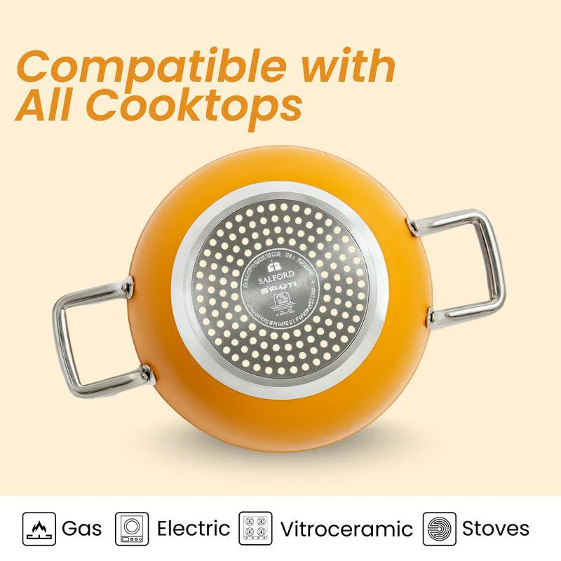 Salford SizzleCraft Ceramic Kadhai With Lid- 3200 mL media 5