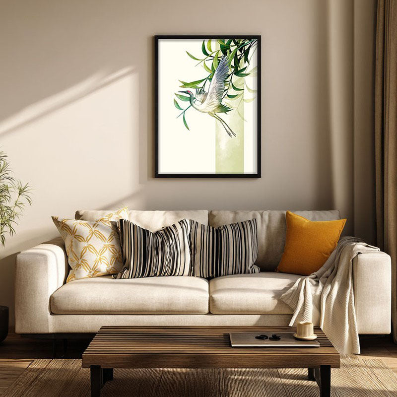 Marshland Majesty Botanical Archival Paper Wall Art With Frame