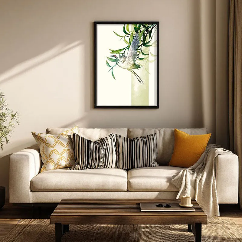 Marshland Majesty Botanical Archival Paper Wall Art With Frame media 1