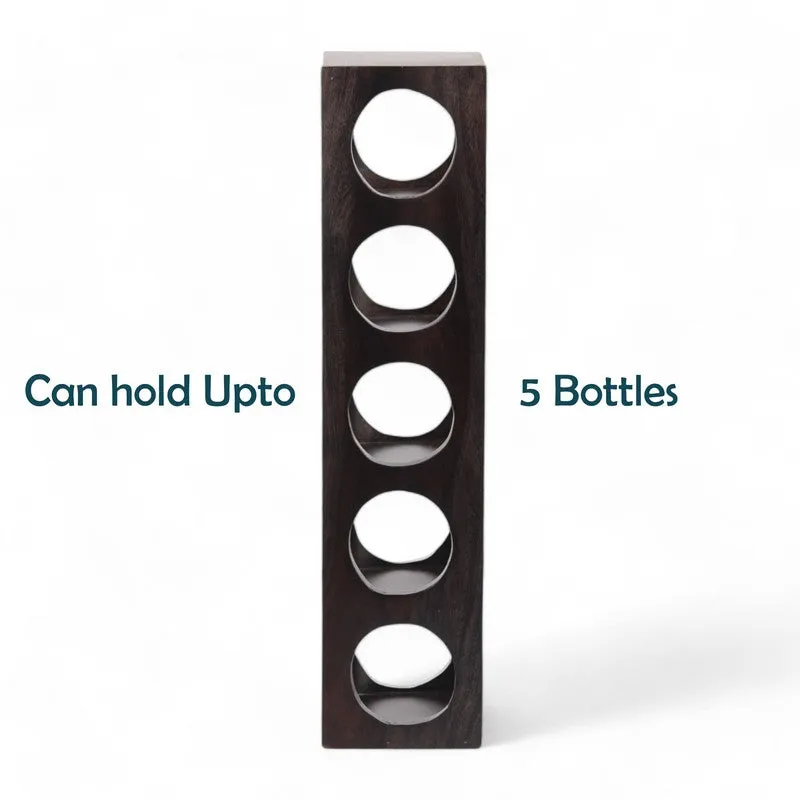 Zverox Sheesham Wooden Wine Rack - Taupe media 4