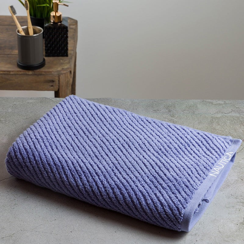 Nautica Riviera Soft Cotton Bath Towel - Light Blue media 4