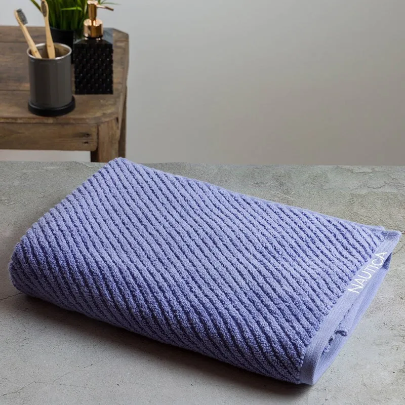 Nautica Riviera Soft Cotton Bath Towel - Light Blue media 4