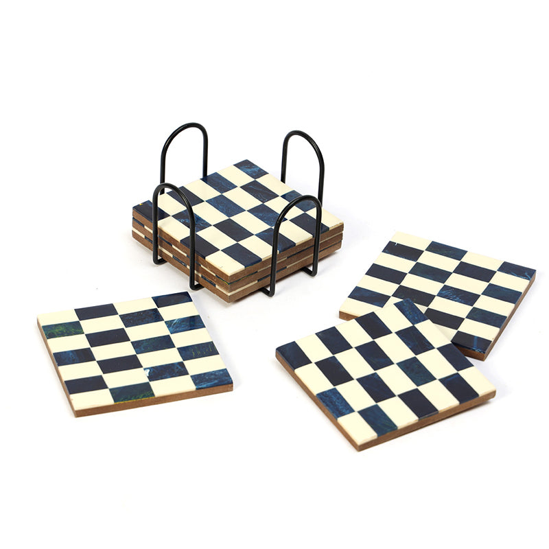 Checkers MDF Coaster - Seven Piece Set media 6