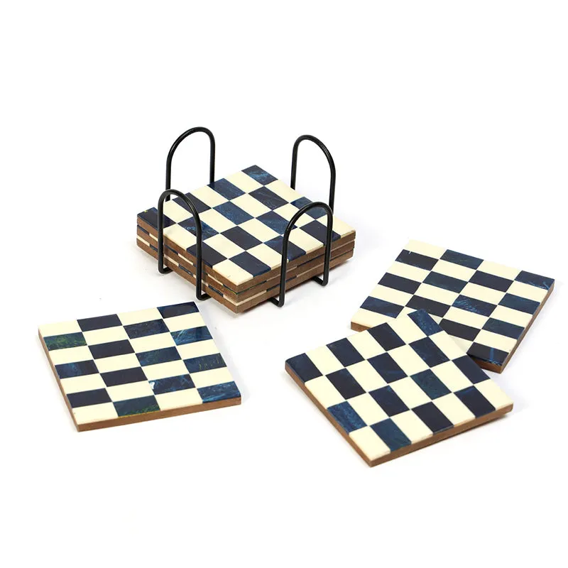 Checkers MDF Coaster - Seven Piece Set media 6