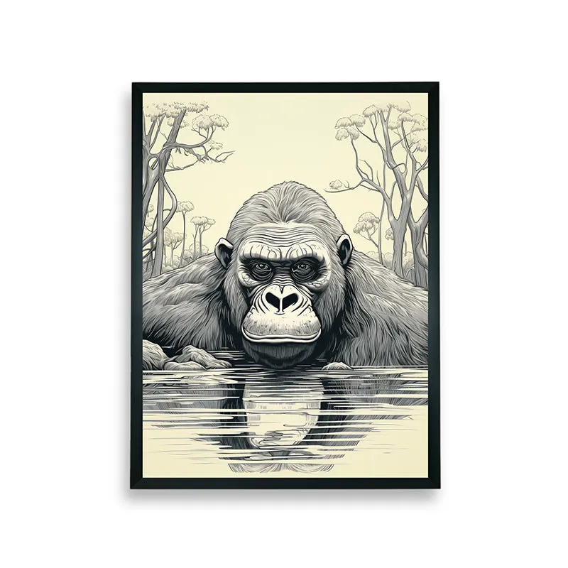 Gorilla Gaze Canvas Wall Art media 7