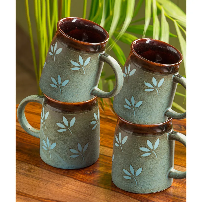 Ambrosia Ceramic Coffee Mug (400 mL Each) - Set of Four media 1