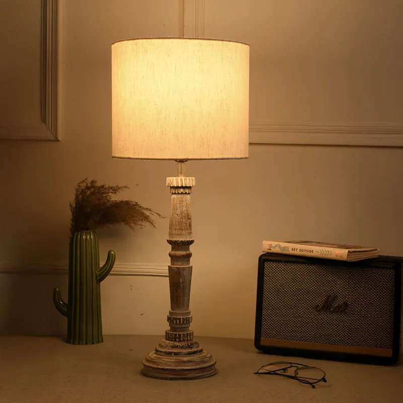 Empira Fabric Table Lamp - Ivory media 1