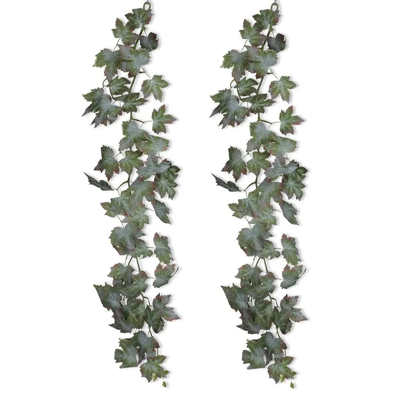 Artificial Green Maple Leaf Vine - Set Of Two media 4