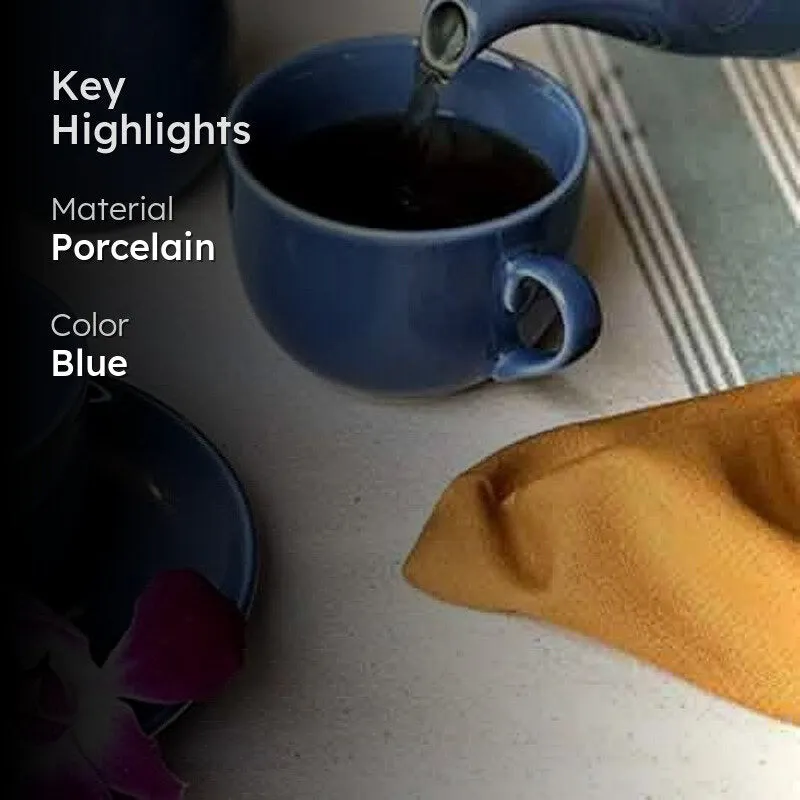 Feeling Blue Tea Cup - Set of Six media 2