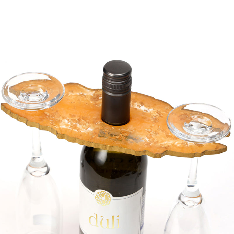 Resinor Wine Bottle & Glass Holder - Mustard Yellow media 6