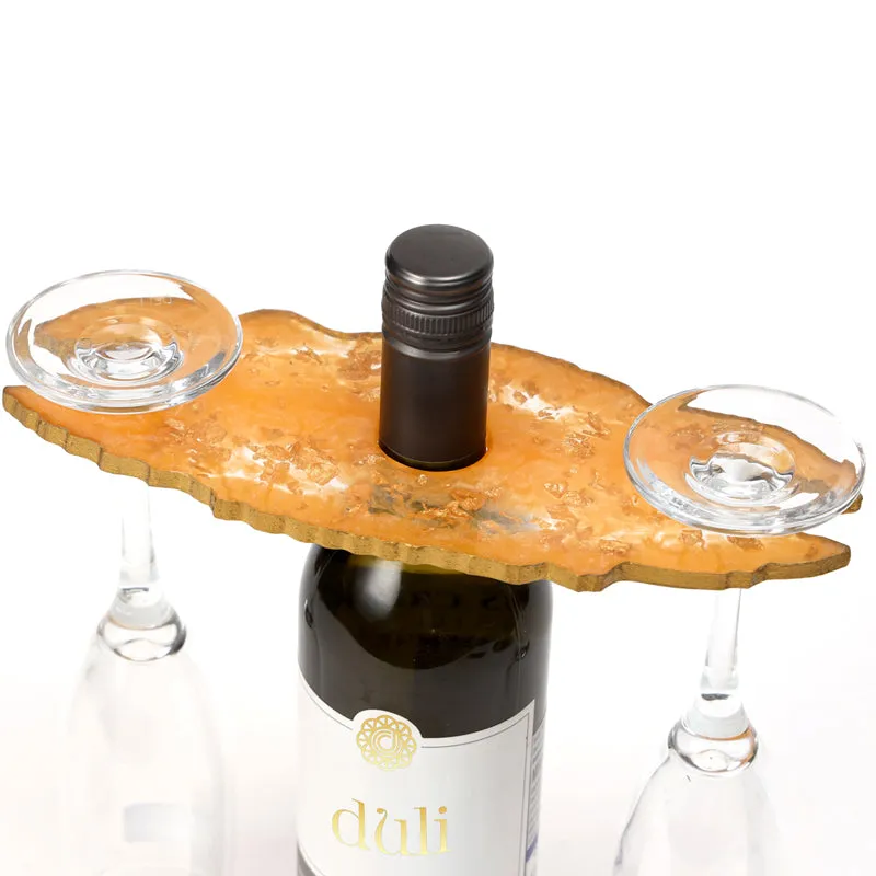 Resinor Wine Bottle & Glass Holder - Mustard Yellow media 6